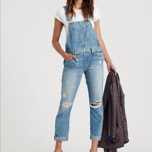 Lucky brand boyfriend overalls